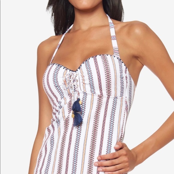 Jessica Simpson Striped Tank/Top & Hipster Bikini - Picture 2 of 10